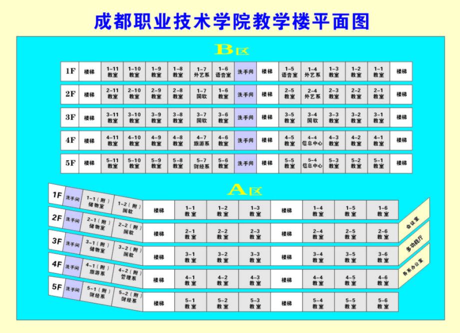 成都职业技术学院高新校区平面地图